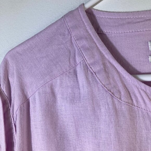 Womens Urban Outfitters Julie‎ Romper Sleeveless Belted Linen Blend Lilac M - Picture 8 of 10